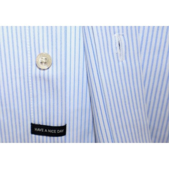 Scotch & Soda Mens Slim Fit Amsterdam Striped Dress Shirt S Office Work Academia - Picture 5 of 11